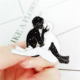 Starry Gay Men Kissing Enamel Pin
